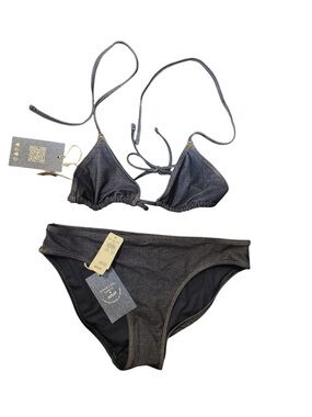 NWT AE x Aerie Match Made In Denim Bikini Set